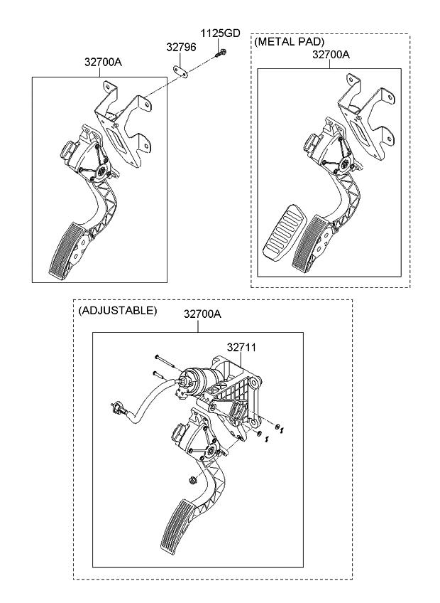 Kia 327002G330 Pedal Assembly-Accelerator