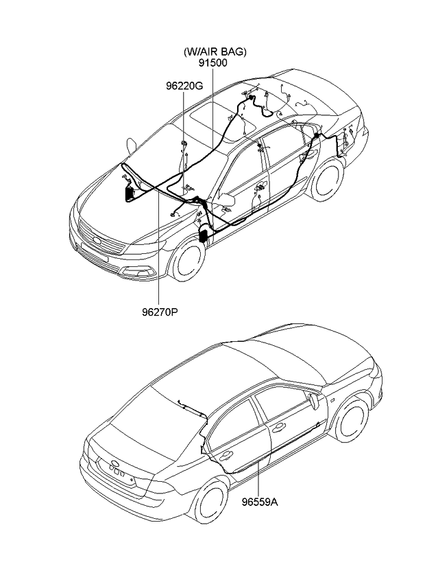 Kia 962402G051 Feeder Cable-SDARS Main