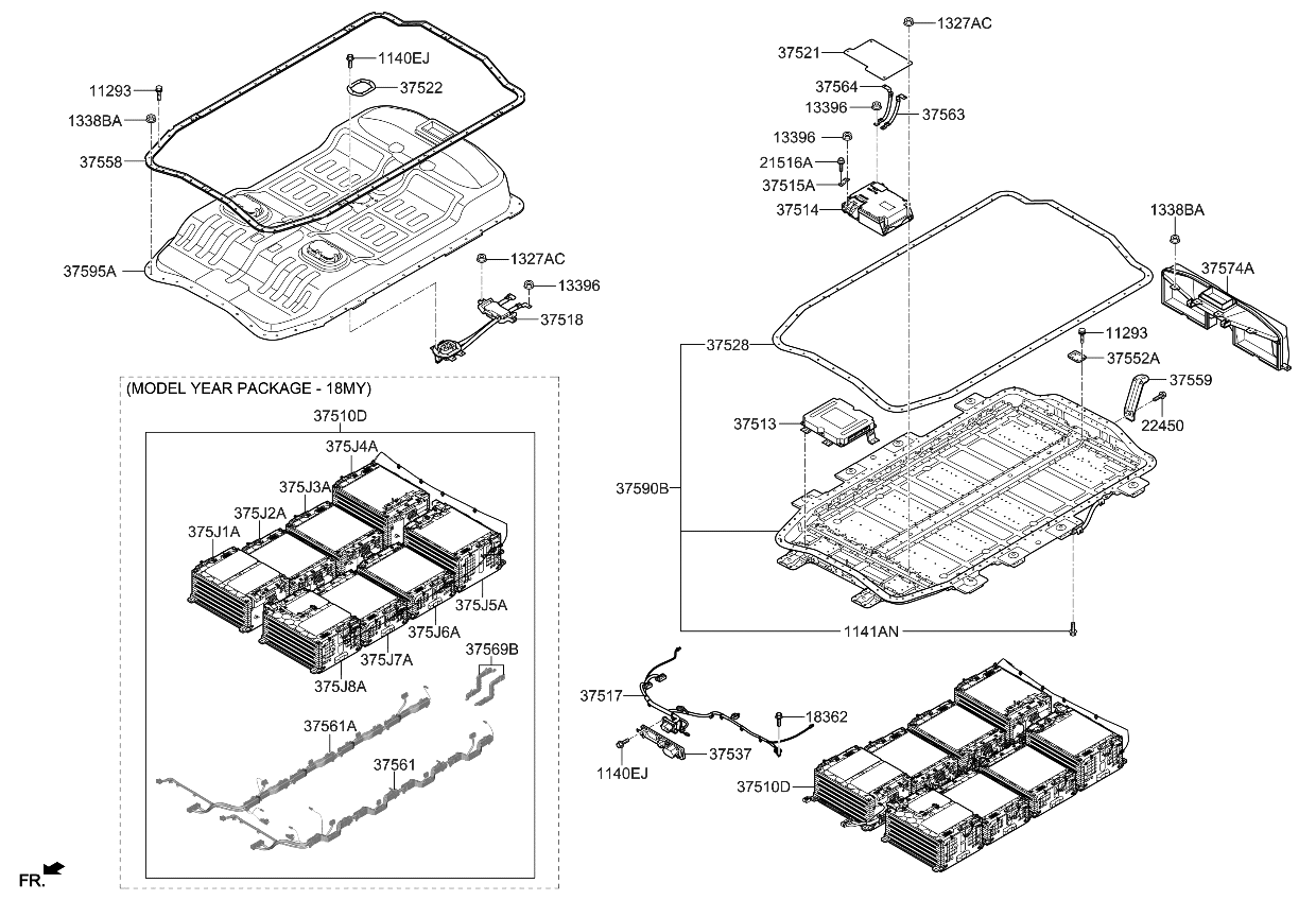 Kia 37535E1000 Bolt & Washer Assembly