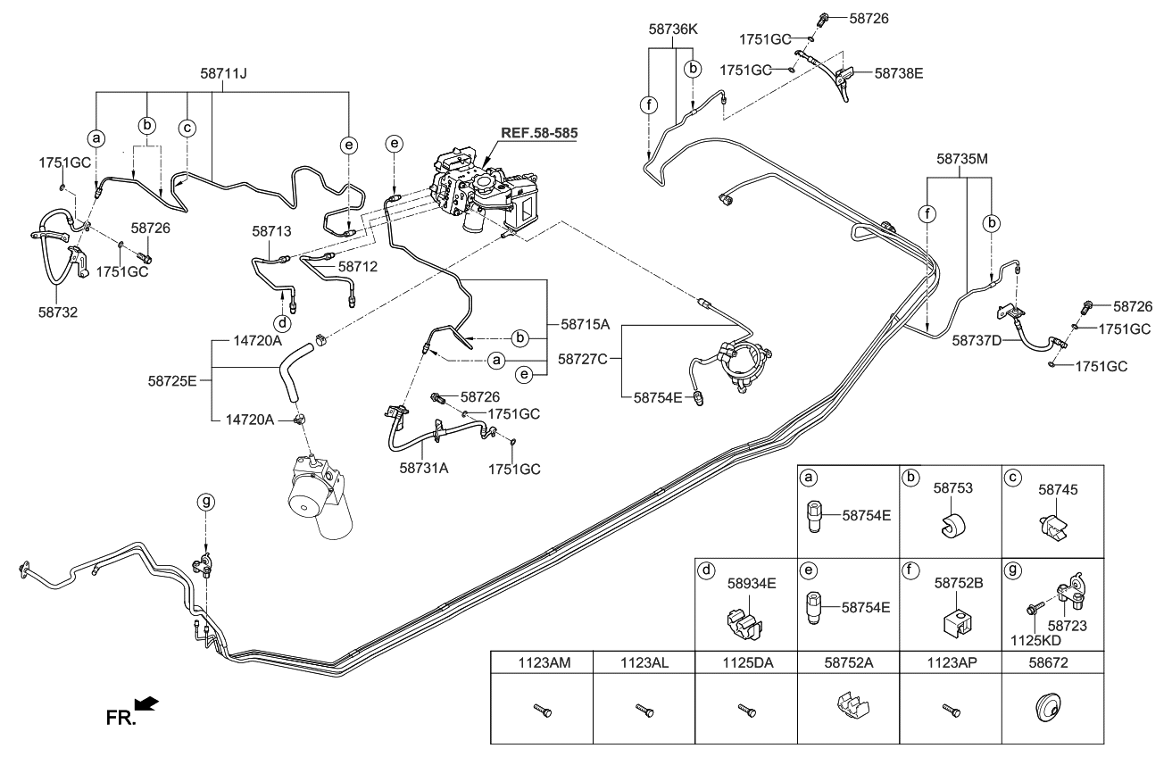 Kia 58715E4000 Tube-Master Cylinder To Front Bra