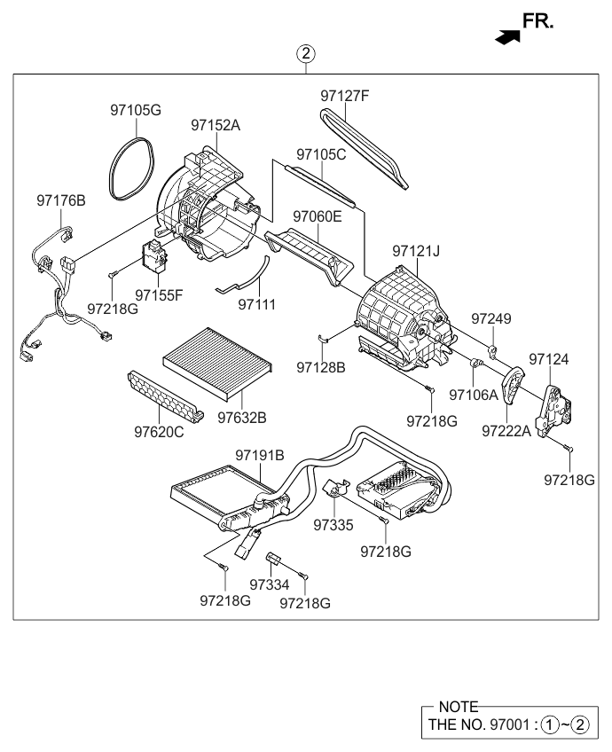 Kia 97176E4000 Wiring Assembly-Blower