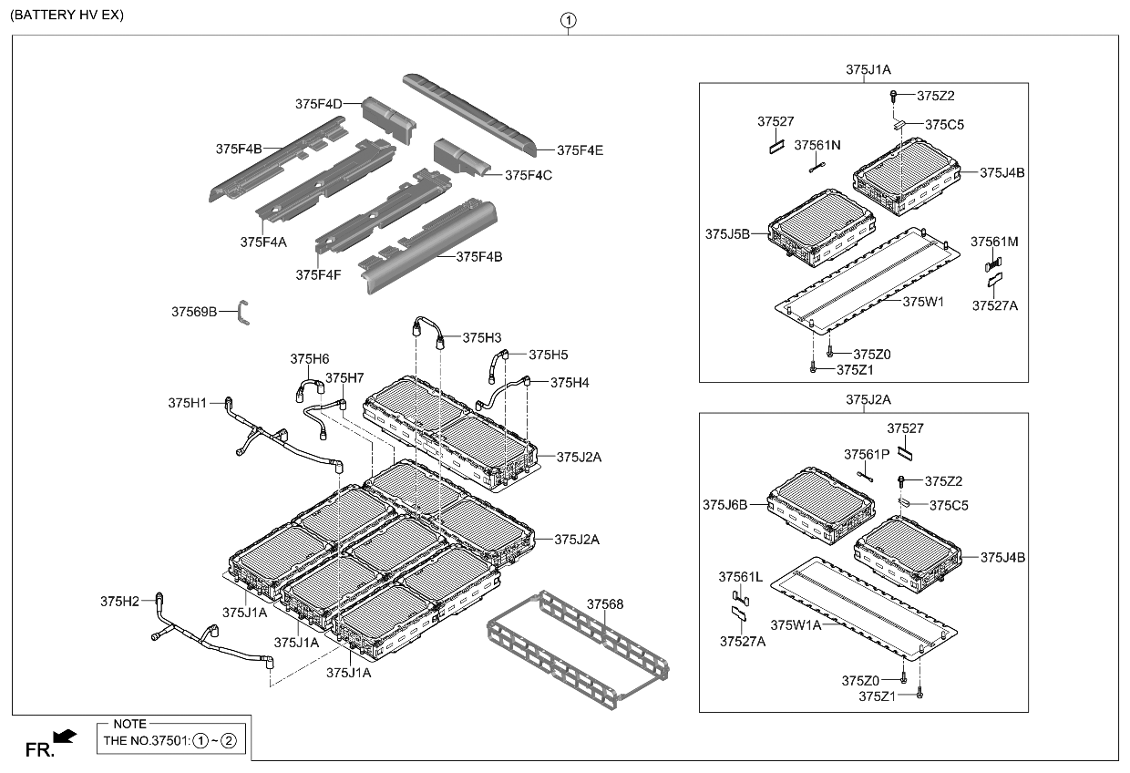 Kia 375F7K4040 Pad Assembly-HI/VLT BATT