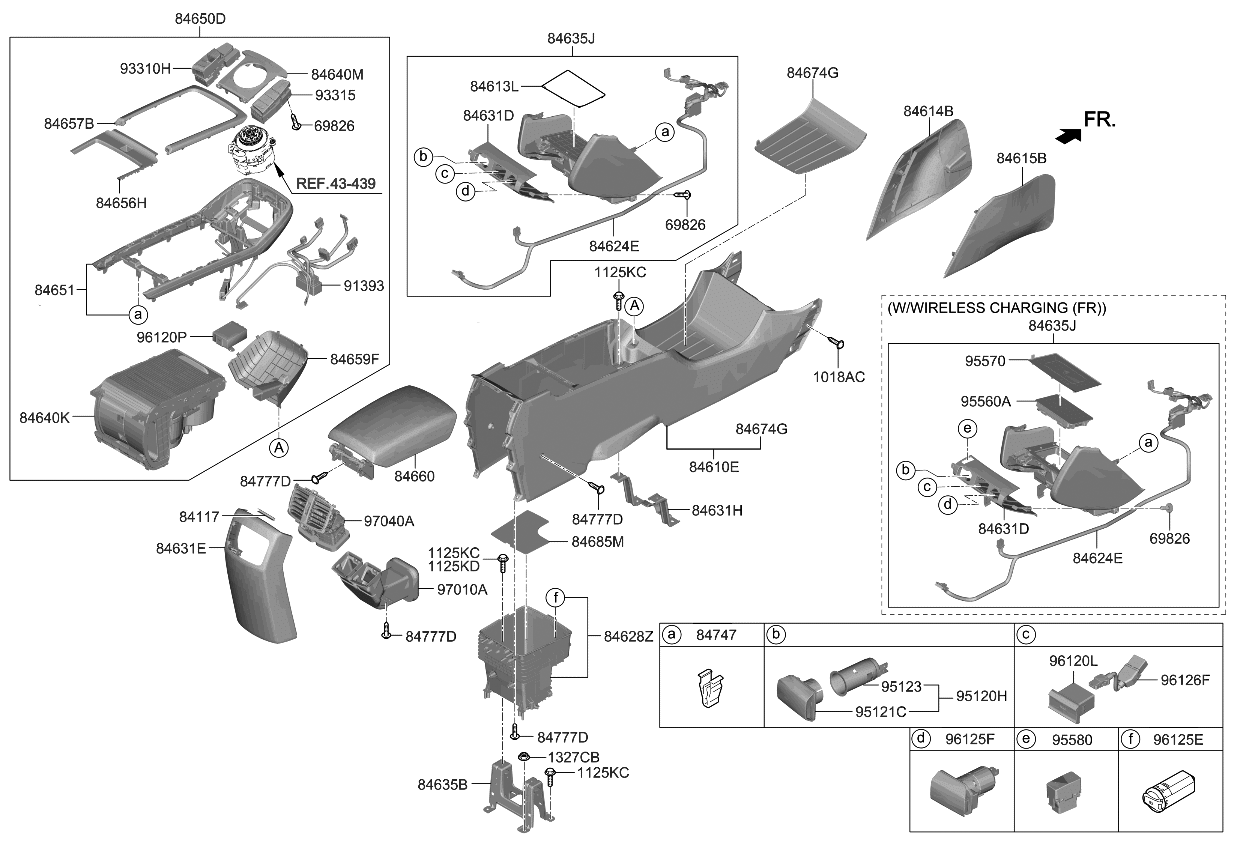 Kia 84651Q4010WK Cover-Console UPR