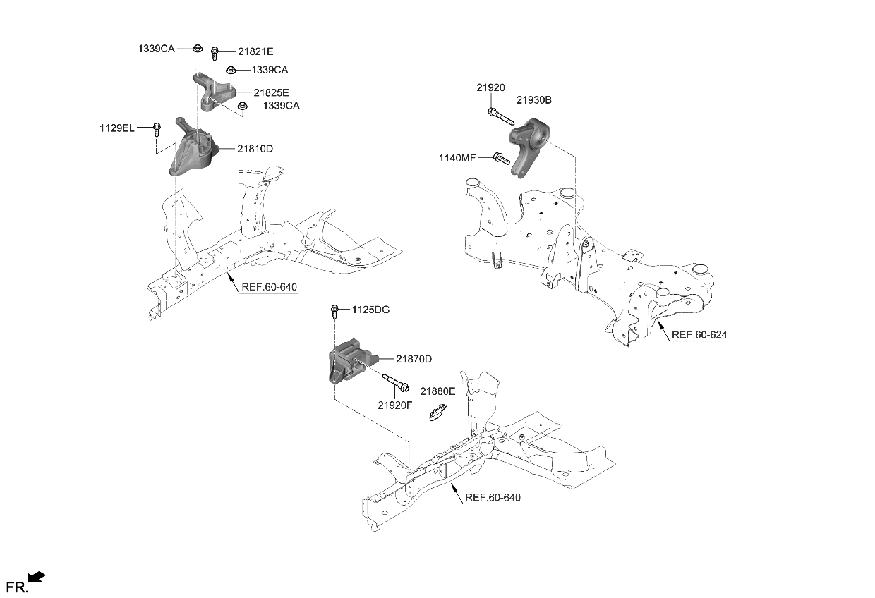 Kia 21930K4100 Rear Mounting Bracket Assembly