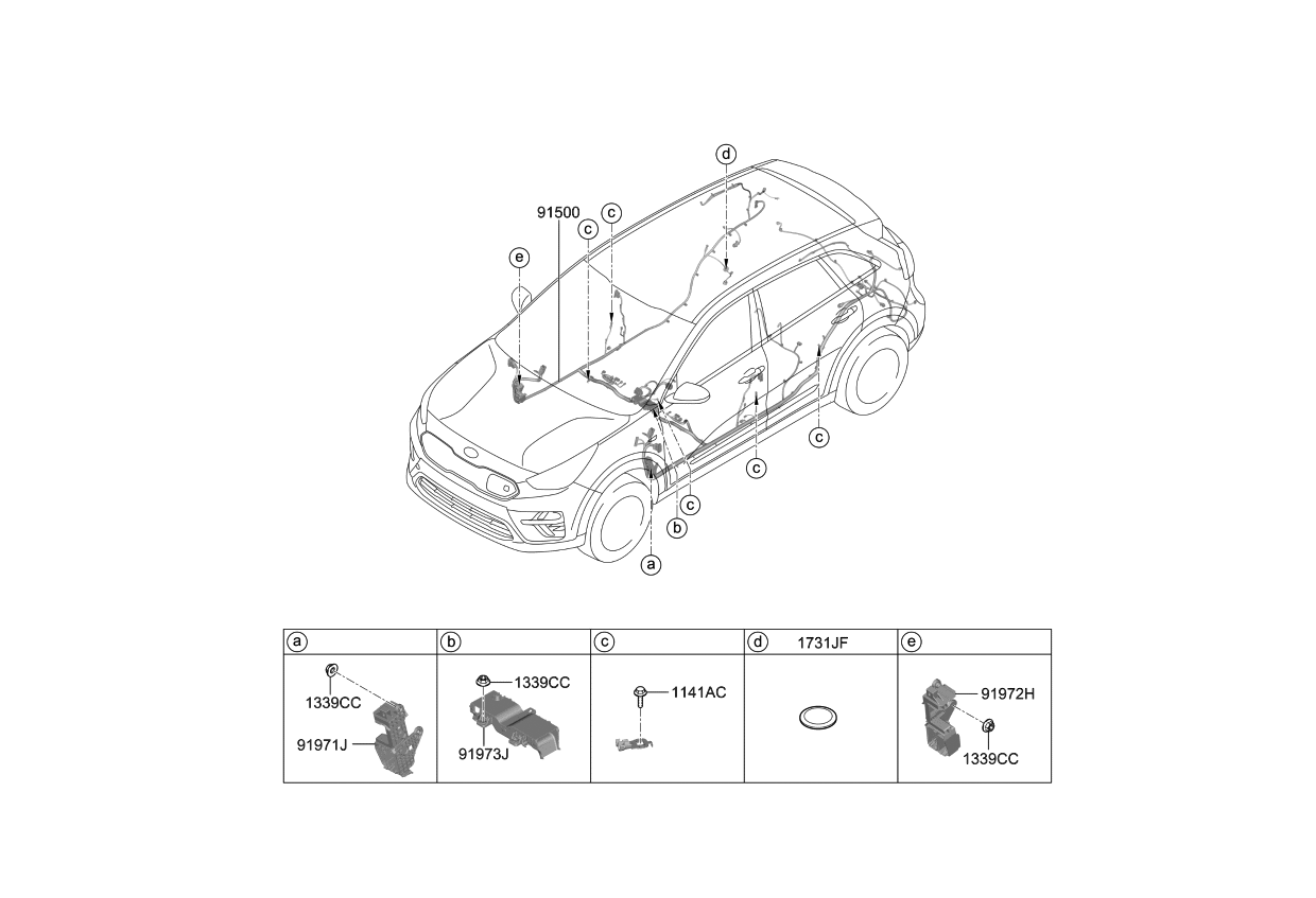 Kia 91510Q4280 WIRING ASSY-FLOOR