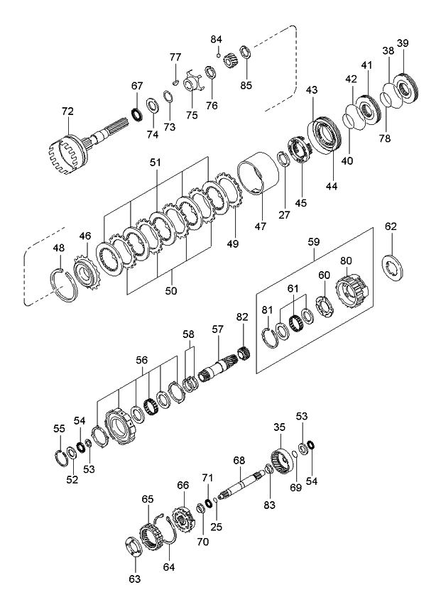 Kia 0K01519670B Shaft Assembly-Output