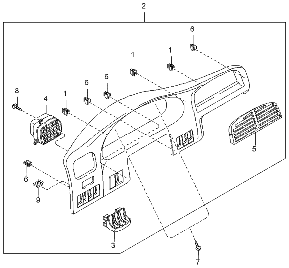 Kia 0K08B55420H Hood Assembly-Meter