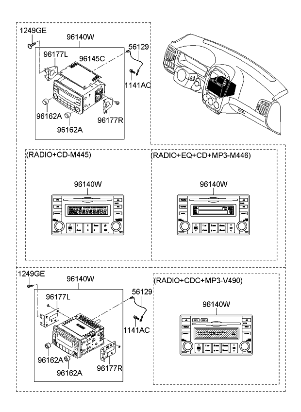 Kia 961802F700LK Audio Assembly