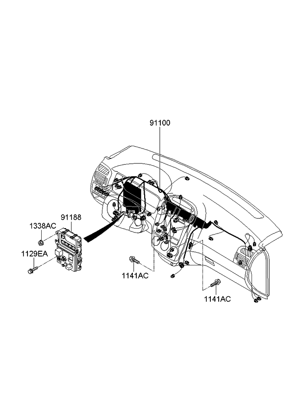 Kia 913402F221 Wiring Assembly-Main