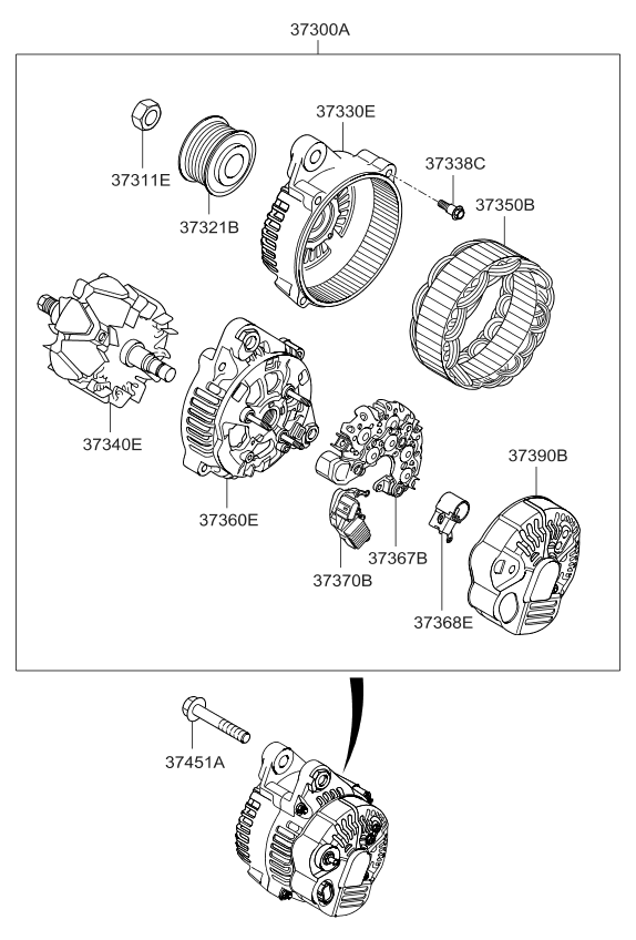 Kia 373403C170 Rotor Assembly