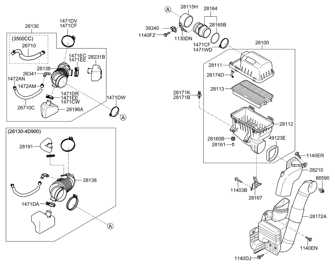 Kia 281713F200 Bolt-Washer Assembly