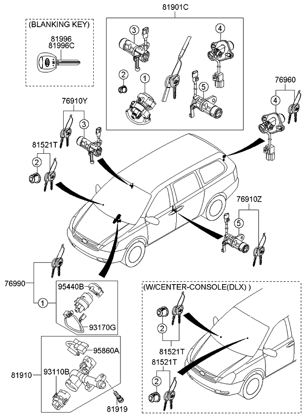 Kia 9586024010 SOLENOID Assembly-Key In