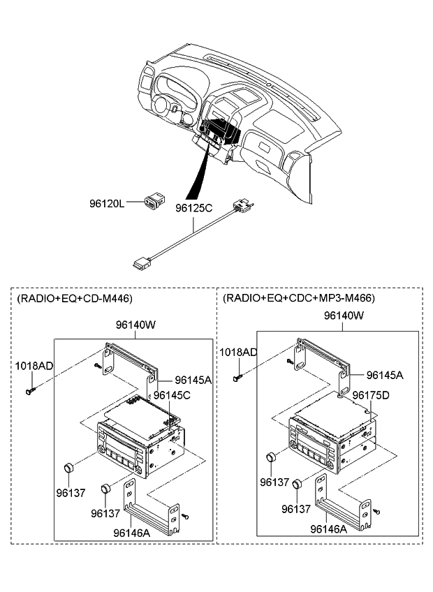 Kia 961454D010 Deck Assembly-Disc