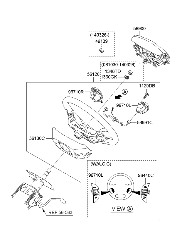 Kia 967104D900VA Switch Assembly-Steering Remote