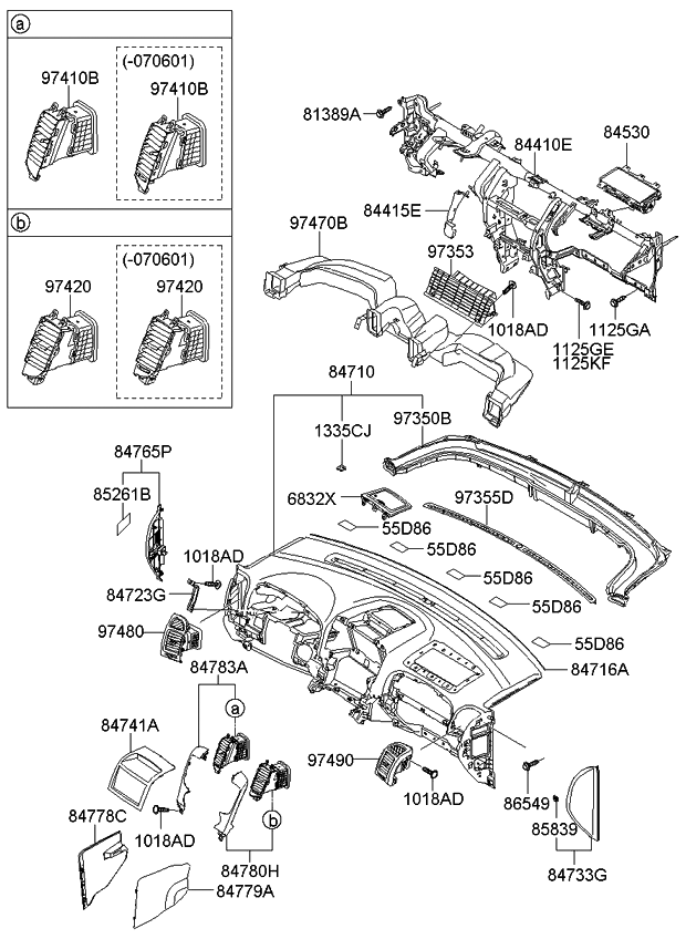 Kia 847194D000 Pad-ANTINOISE