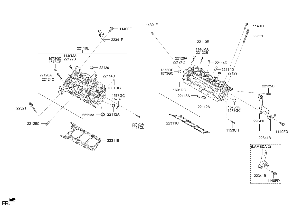 Kia 223403CAA0 Hanger-Engine,RH