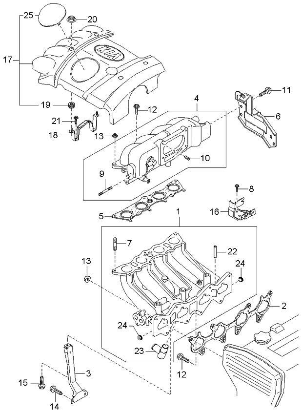 Kia 0K01313144 Bracket-Surge Tank