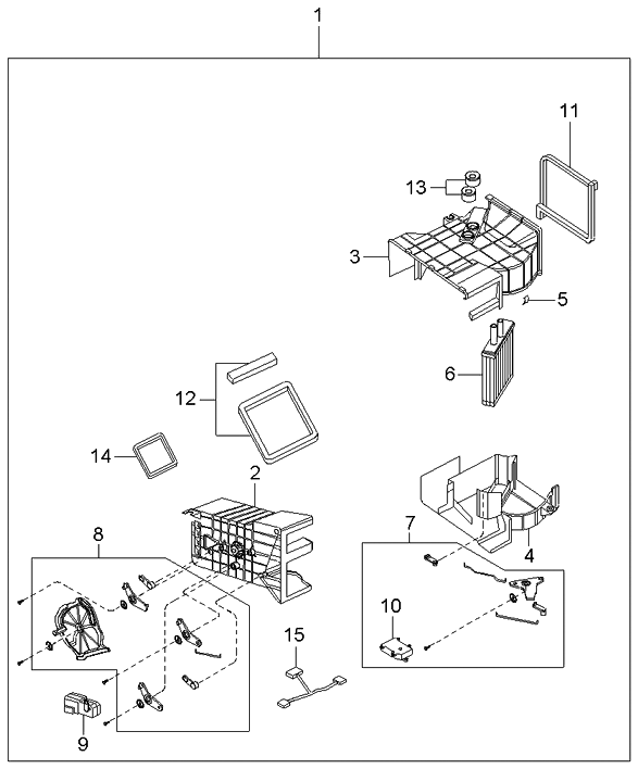 Kia 0K07061A10 Heater Core Assembly