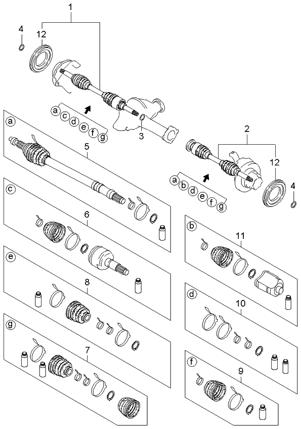Kia 0K01222550 Band & Clip Set 0K01222550 Kia Band & Clip Set