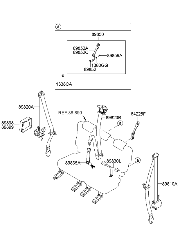 Kia 898911F000 Holder-Child Rest Hook