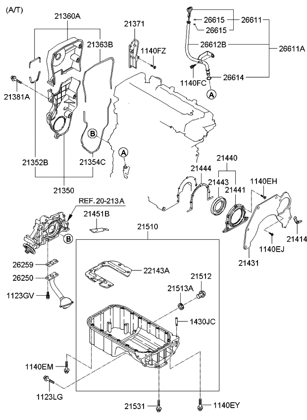 Kia 2144023500 Case Assembly-Oil Seal