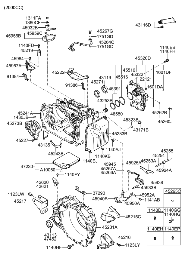 Kia 4593239000 Lever-Automatic Transaxle Manual Control