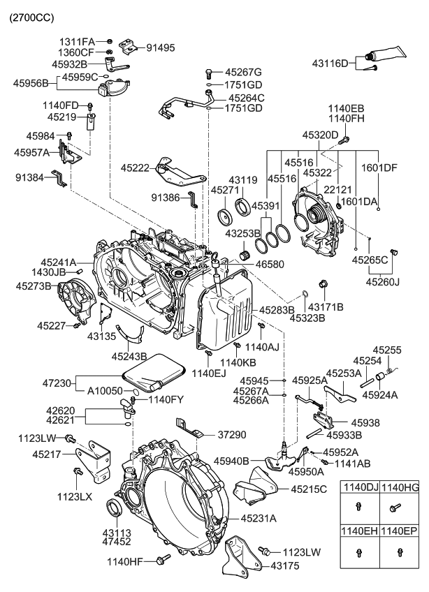 Kia 4522039120 Bracket-Roll Support