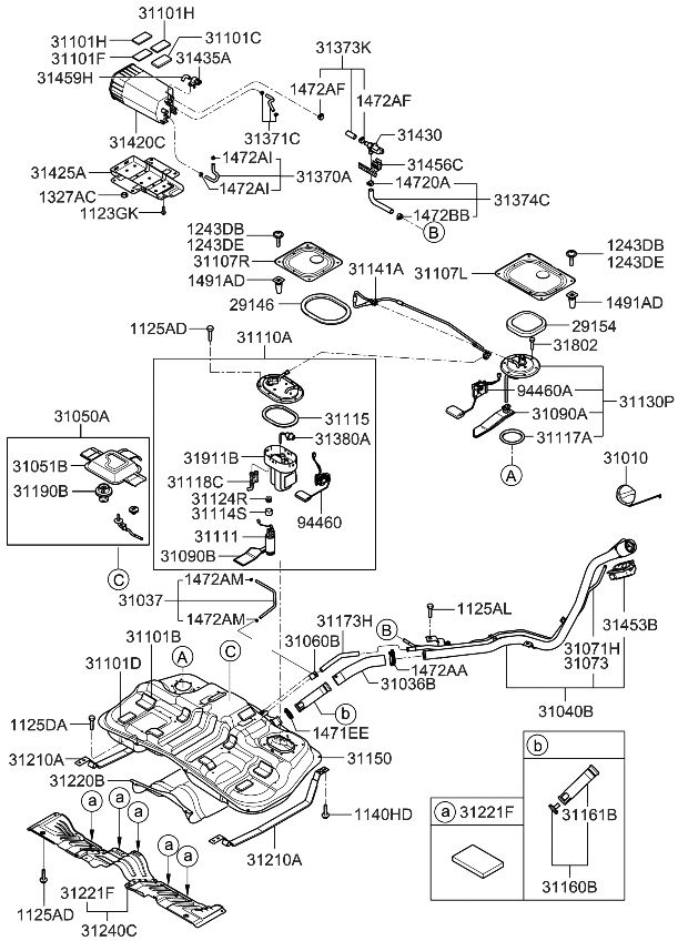 Kia 313702E300 Hose-Vapor