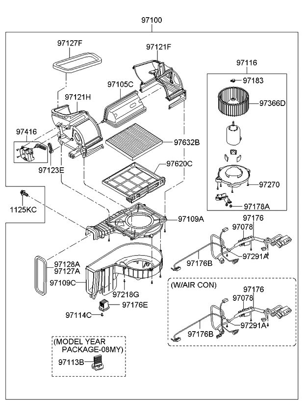 Kia 971761F220 Wiring Assembly-Blower
