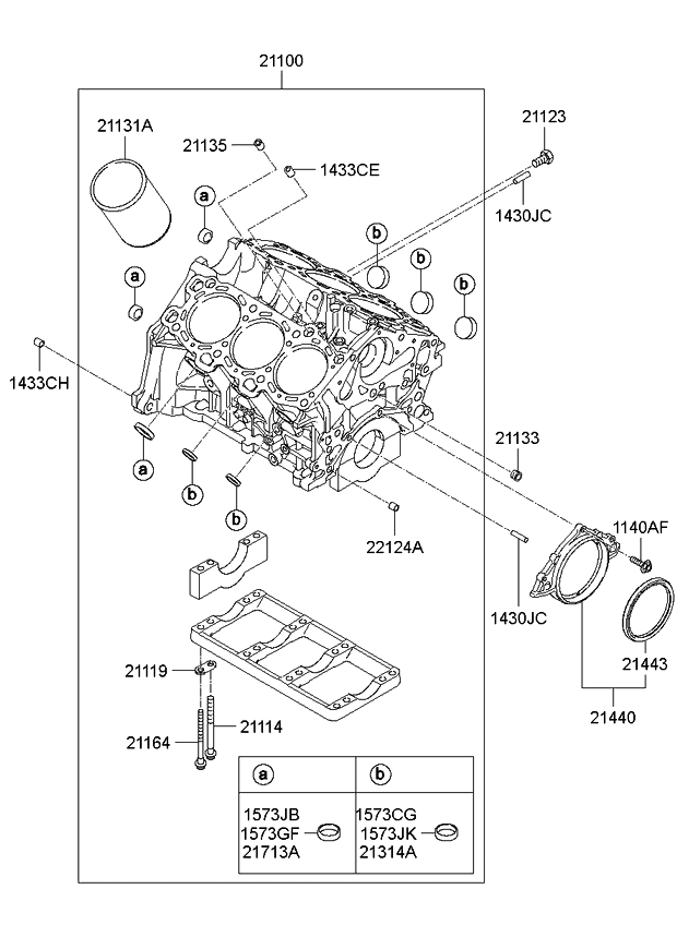 Kia 214403E001 Case Assembly-Oil Seal