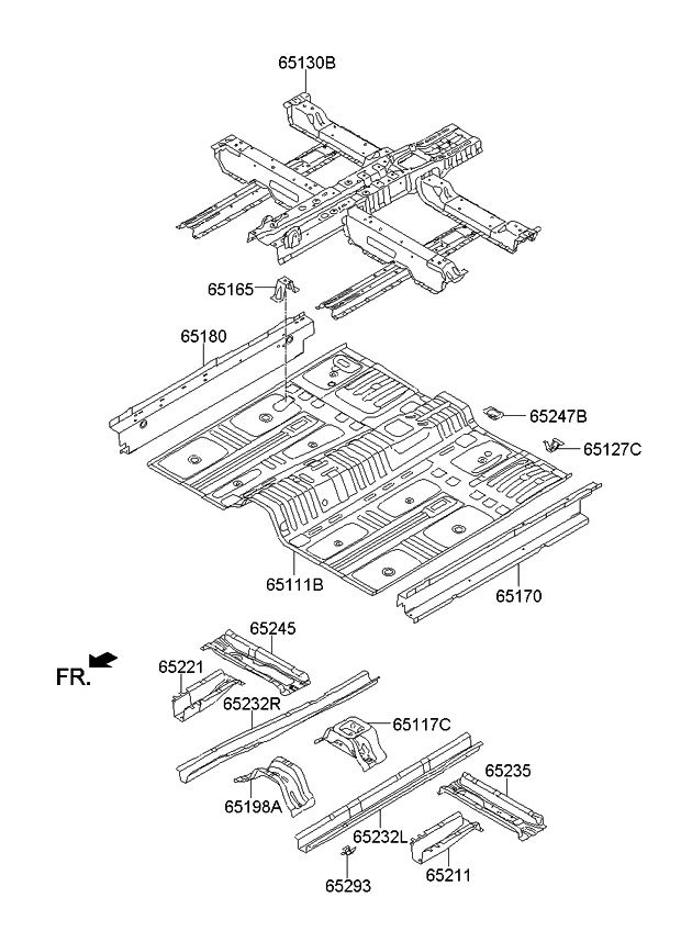 Kia 652932W000 Bracket Assembly-Parking Brake Cable