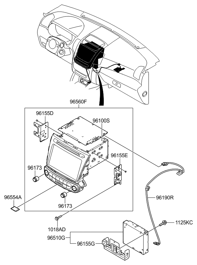 Kia 965541UAA2 External Memory-Map