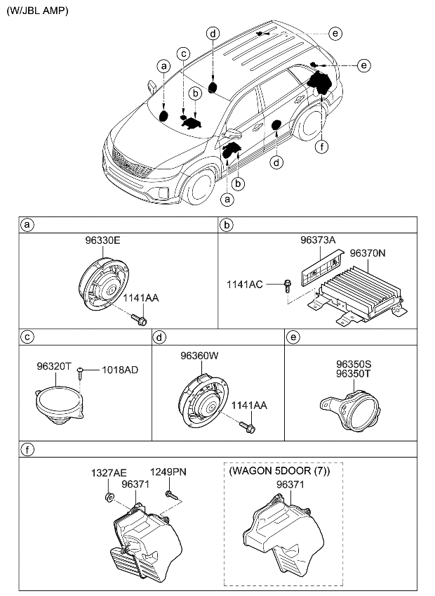 Kia 963732PAA0 Cover Assembly-External