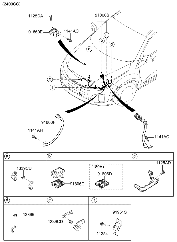 Kia 918601U510 Wiring Assembly-Engine Ground