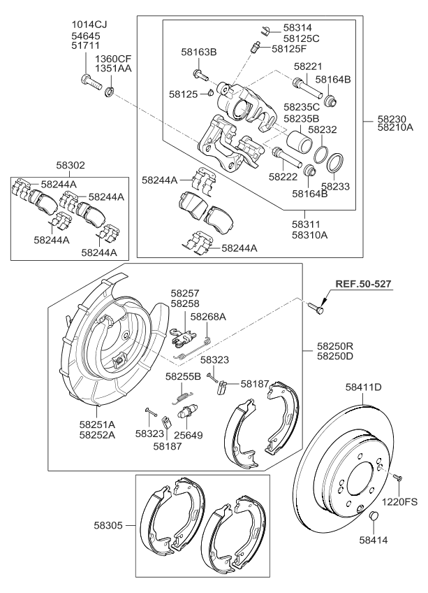 Kia 582692E000 Spring-Shoe Return Lower