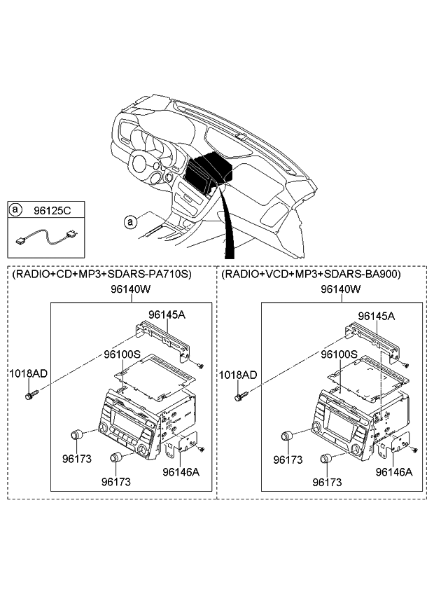 Kia 961602T550 Audio Assembly