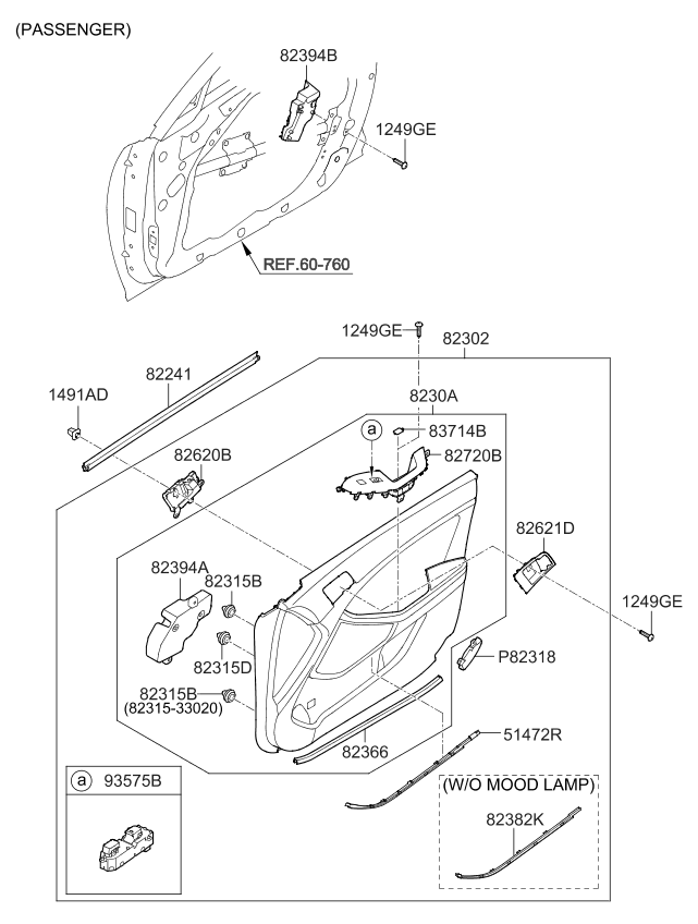 Kia 823062THC0DA2 Panel Assembly-Front Door Trim