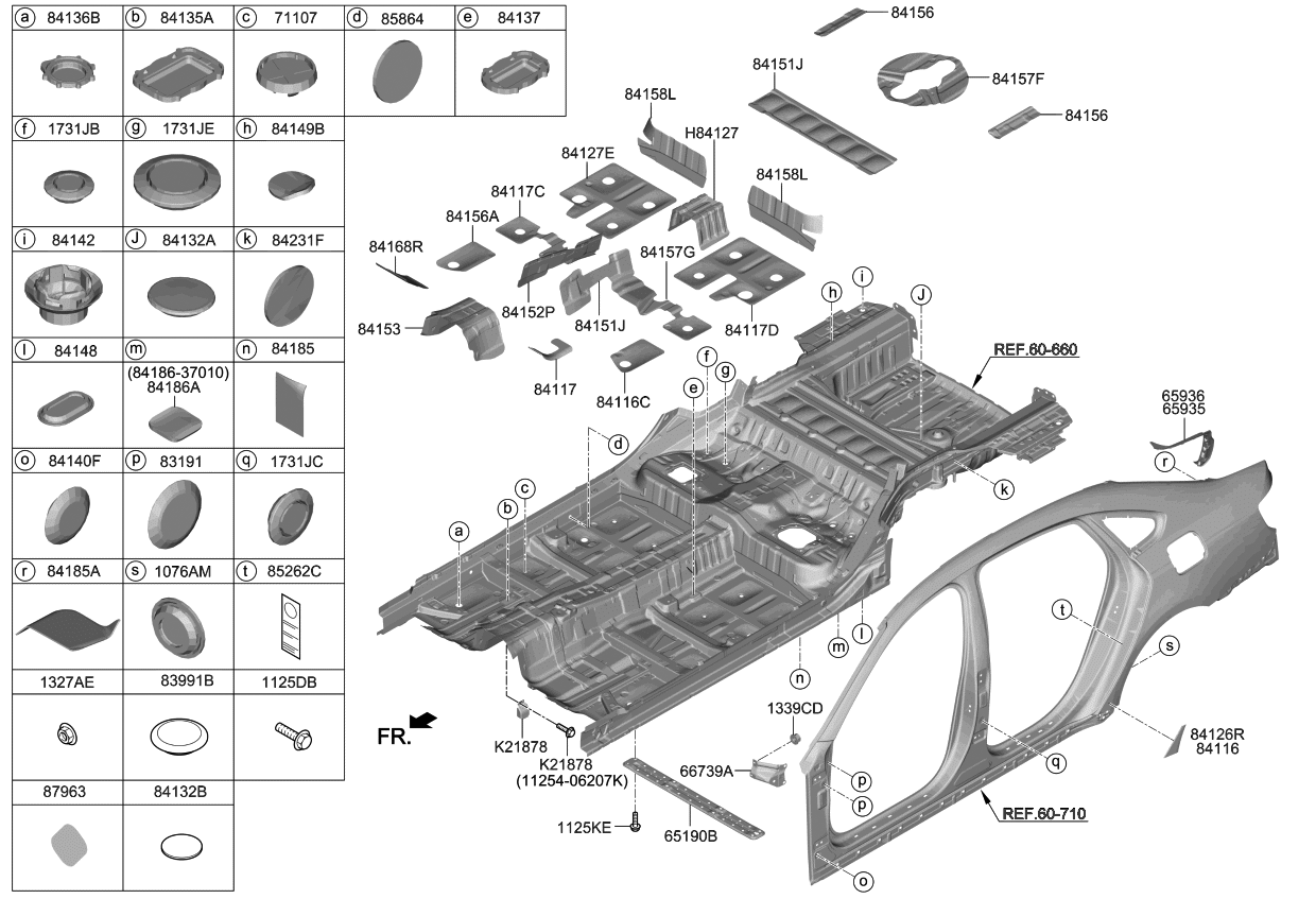 Kia 71214J6000 Bracket-COWL Cover S