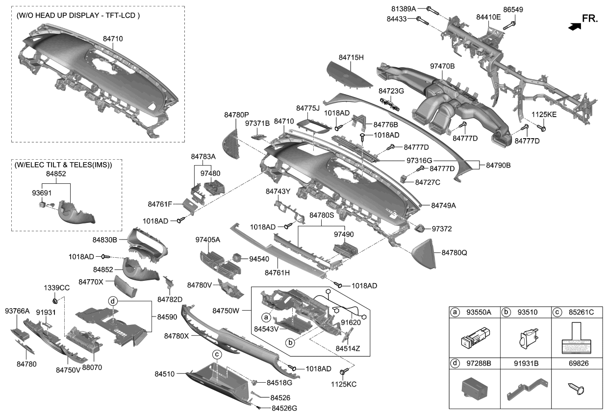 Kia 84546J6000 Damper-Glove Box