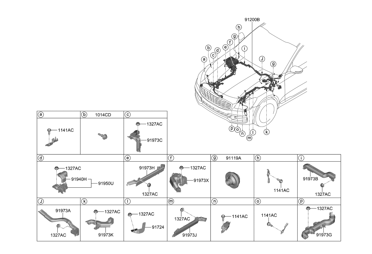 Kia 91971J6090 Protector-Wiring