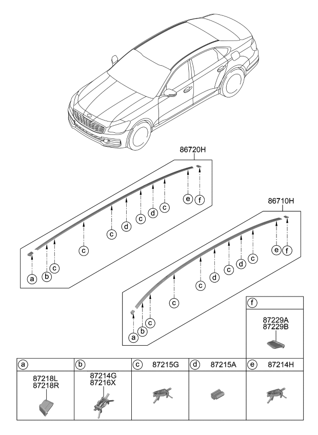 Kia 87233J6000 FRT End Piece-R/MLDG