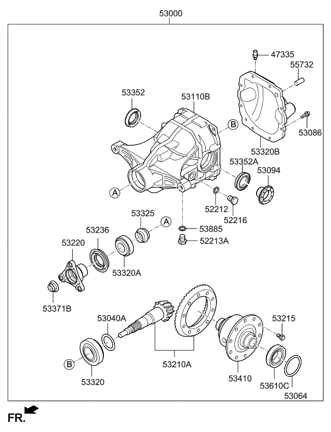 Kia 530653C416 Spacer-Differential Bearing