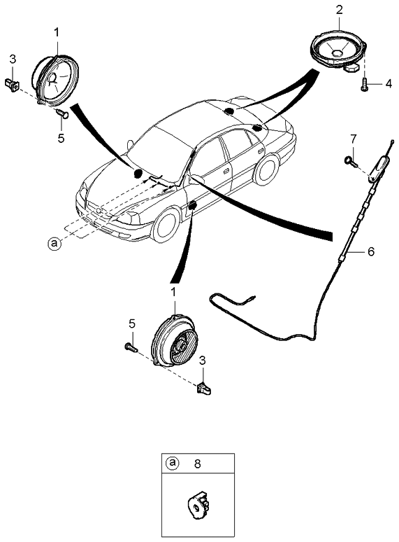 Kia 1K30A66930A Manual Antenna Assembly