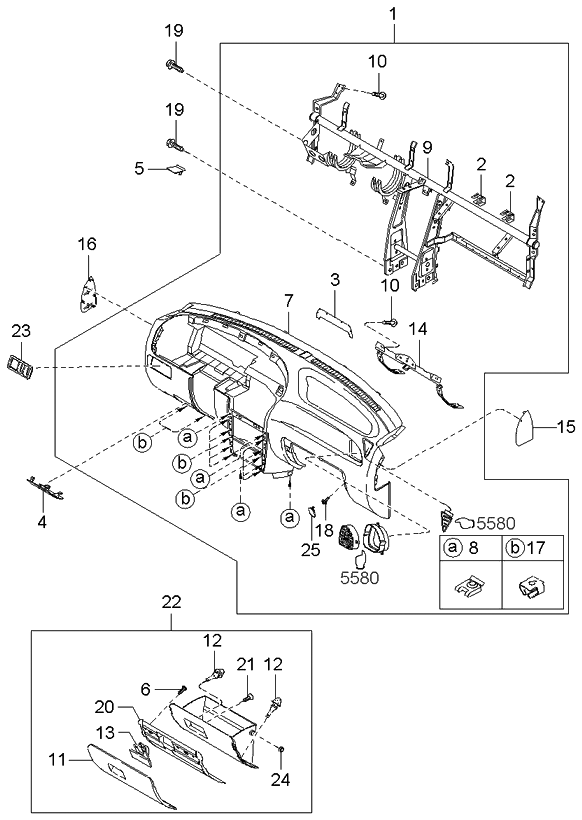 Kia 0K32A5510008 Panel Assembly-INSTRUMEN