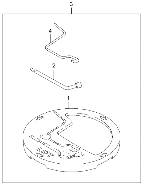 Kia 0K30B37810B Handle-Jack