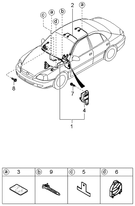 Kia 91600FD030 Wiring Assembly-Roof