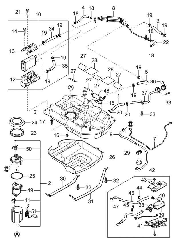 Kia 31110FD500 Fuel Pump & Sender Assembly