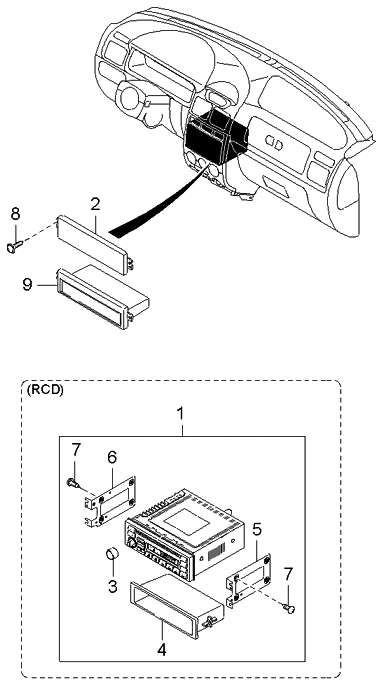 Kia 96160FD110 Audio Assembly