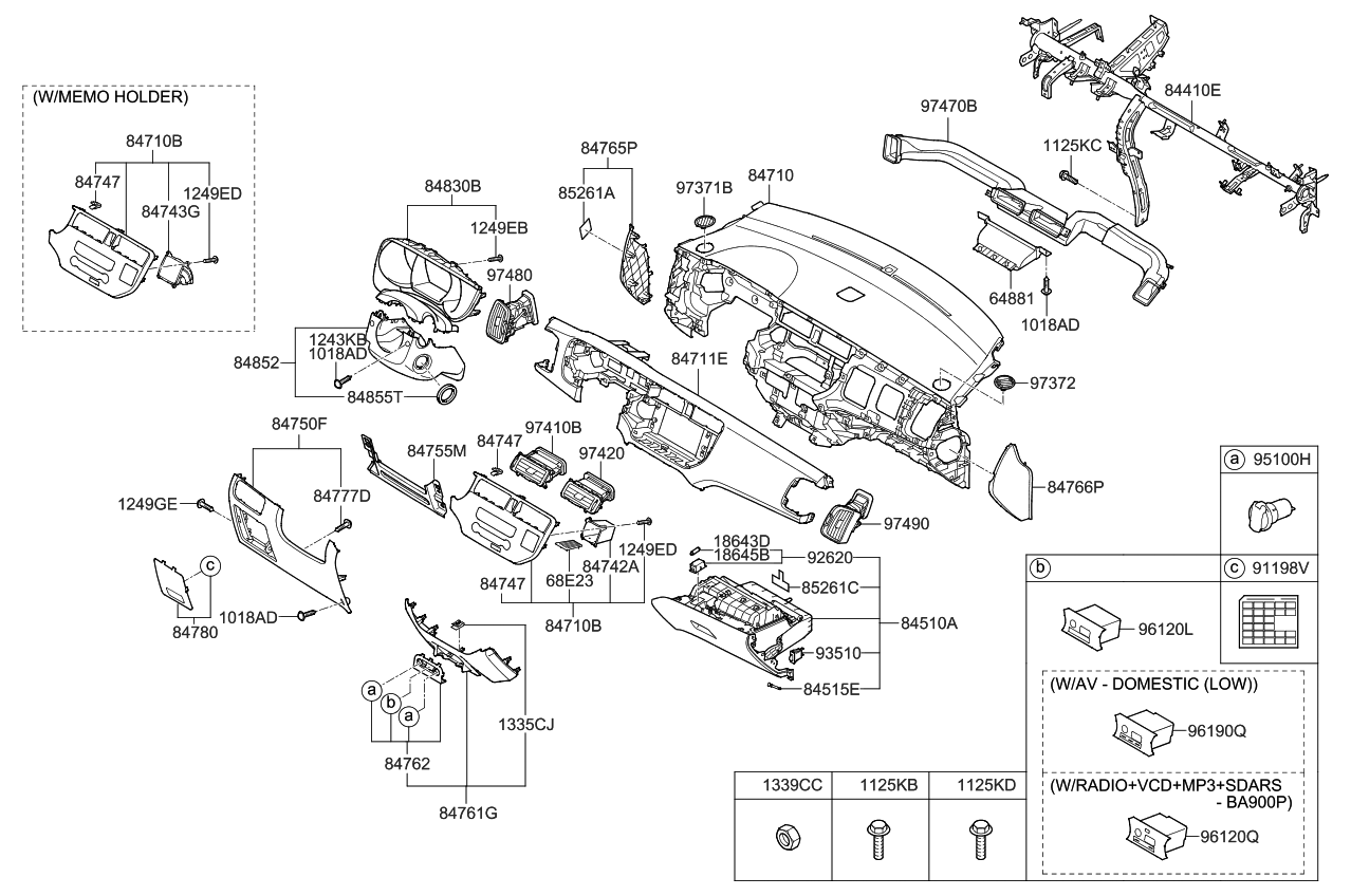 Kia 847401W190AK5 Panel Assembly-Center Facia