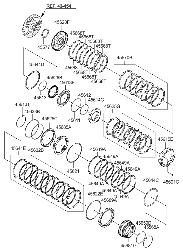 Kia 4563326000 Ring"D"-Low & REVERS